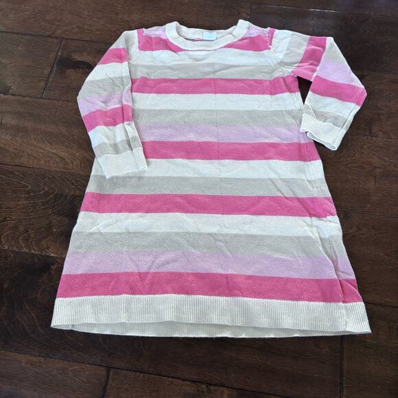 Gap Girls 4T Sweater Dress Pink Brown Striped - Picture 1 of 5